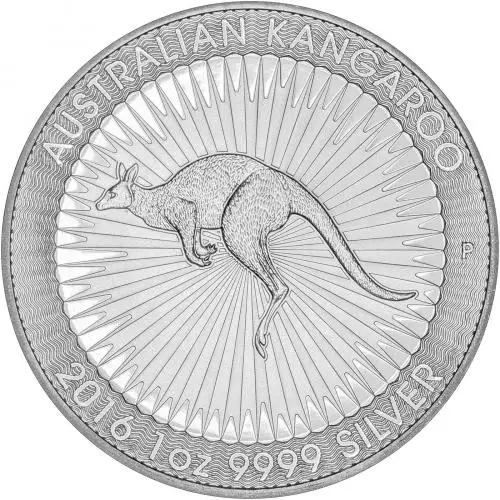 2016 Silver Bullion Ungraded 1 Ounce Kangaroo  Coin Australia Perth Mint reverse