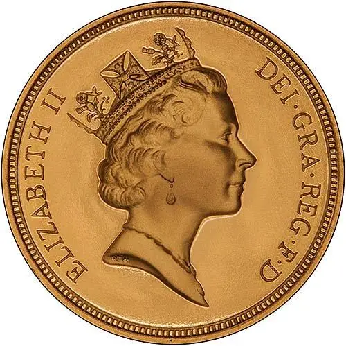 1997 Gold Sovereign Elizabeth II Proof w/o Box w/o Cert Obverse