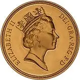 1997 Gold Sovereign Elizabeth II Proof w/o Box w/o Cert Obverse
