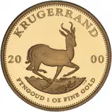 2000 Gold Uncirculated Krugerrand 4 Coin set Single South Africa reverse