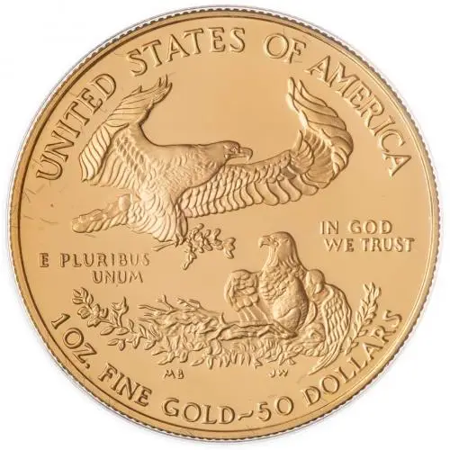 1995 Gold 1 Ounce Coin Single United States of America Reverse