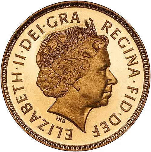 1998 Gold Full Sovereign Elizabeth II Proof Obverse