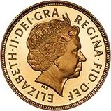 1998 Gold Full Sovereign Elizabeth II Proof Obverse