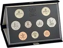 1989 Base Metal Proof Annual Standard  Coin Set United Kingdom