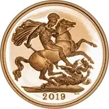2019 Gold Proof Sovereign St George and the Dragon Benedetto Pistrucci The Royal Mint 
