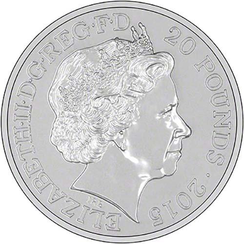 2015 Winston Churchill £20 Silver BU Coin l Chard