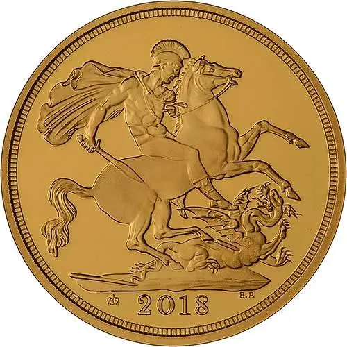 2018 5-Coin Gold Proof Sovereign Set Reverse