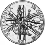 2011 0.5 oz Silver Uncirculated Britannia Coin 