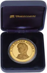 2002 Golden Jubilee Turks and Caicos Gold Proof 1 oz Coin