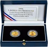1996 Ladies of Freedom Gold Proof 2 Coin Set 