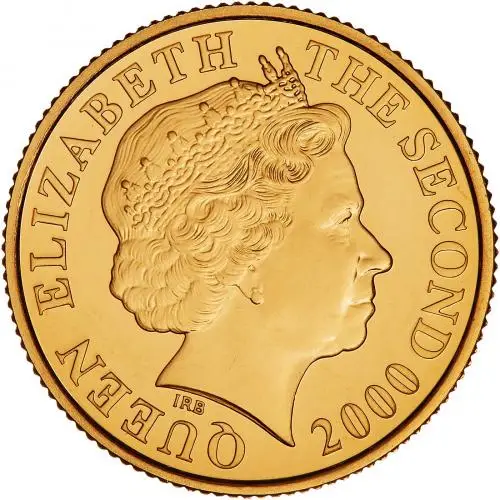 2000 Gold Proof Sovereign Elizabeth II  Coin Single United Kingdom 2 Coins jersey sovereign obverse
