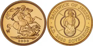 2000 Gold Proof Sovereign Elizabeth II  Coin Single United Kingdom 2 Coins reverse designs