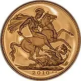 2010 Gold Full Sovereign Elizabeth II Proof Reverse
