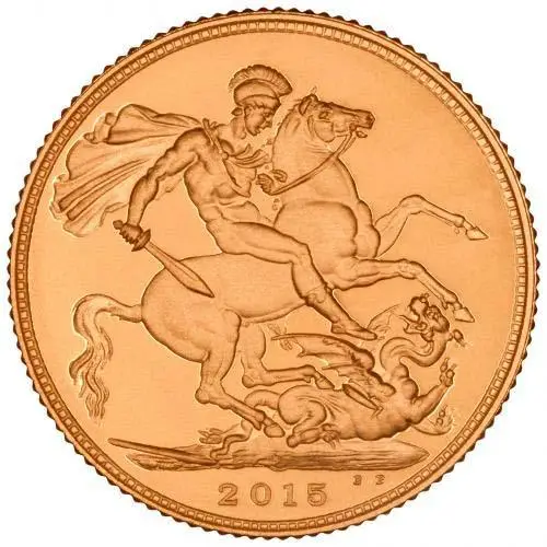 2015 Gold Full Sovereign Elizabeth II Proof Fifth Portrait 21025