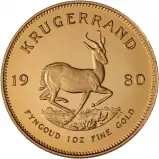 1980 Gold Proof 1 oz Krugerrand Coin In Capsule