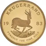 1983 Gold Proof 1 Ounce Krugerrand Coin - In Capsule