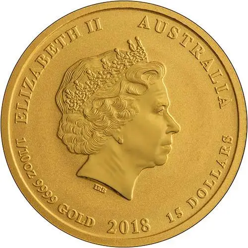 2018 0.1 oz Gold Coin Lunar Year of the Dog Perth Mint Bullion 22624