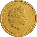 2018 0.1 oz Gold Coin Lunar Year of the Dog Perth Mint Bullion 22624