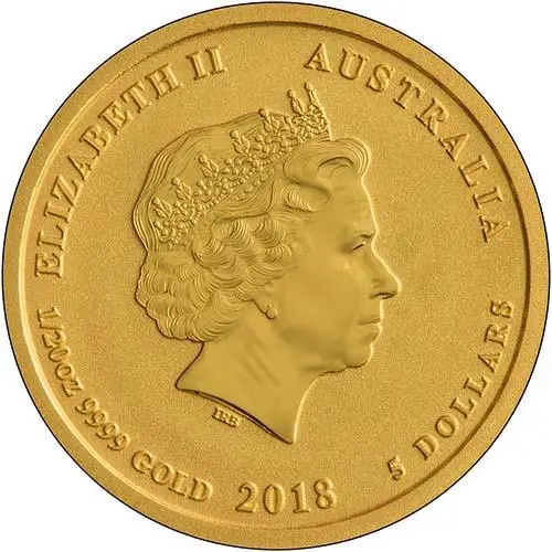 2018 0.05 oz Gold Coin Lunar Year of the Dog Perth Mint Bullion 24658