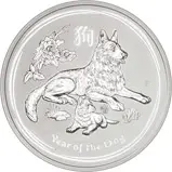 2018 5 oz Silver Coin Lunar Year of the Dog Perth Mint Bullion