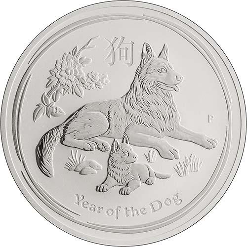 2018 Silver Year of the Dog 2 oz Bullion Coin | Chard