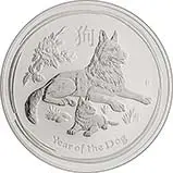 2018 1 oz Silver Coin Lunar Year of the Dog Perth Mint Bullion