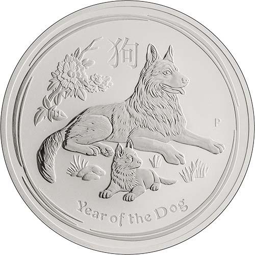 2018 Silver Year of the Dog 0.5 oz Bullion Coin | Chard