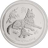 2018 Silver Year of the Dog 0.5 oz Bullion Coin | Chard