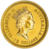 1992 Gold Kangaroo Nugget 0.1 oz Bullion Coin obverse
