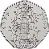 2009 UK Coin 50p BU Kew Gardens