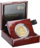 2014 Gold Proof Elizabeth II 300th Anniversary of the Coronation of King George £5  Coin With Box with Cert Alderney side view