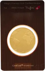 1 oz Minted Gold Round Bar Argor Heraeus - Pre-Owned