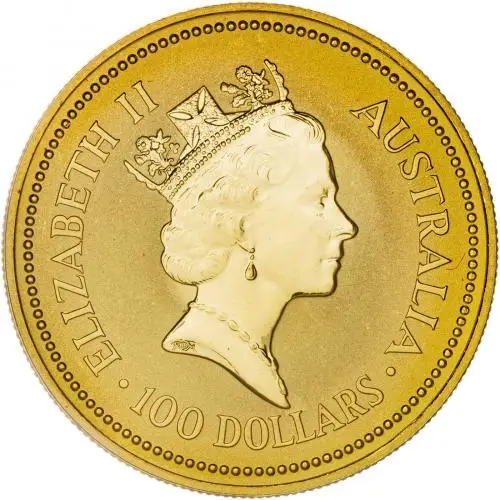 1989 Gold 1 Ounce Welcome Stranger 1869 Kangaroo Nugget Coin Minty Australia Perth Mint Obverse