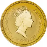 1989 Gold 1 Ounce Welcome Stranger 1869 Kangaroo Nugget Coin Minty Australia Perth Mint Obverse