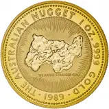1989 Gold 1 Ounce Kangaroo Nugget Coin Single Australia Perth Mint