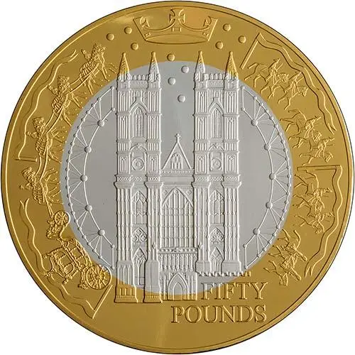 2002 Silver Alderney Fifty Pounds (£50) Proof 22642