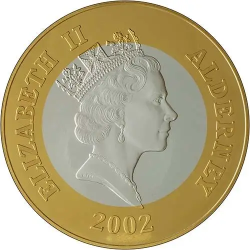 2002 Silver Alderney Fifty Pounds (£50) Proof 22644