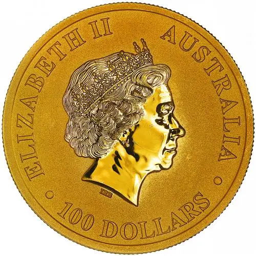 2018 Gold 1 oz Kangaroo Nugget $100 Perth Mint Bullion Coin obverse