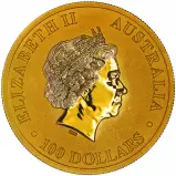 2018 Gold 1 oz Kangaroo Nugget $100 Perth Mint Bullion Coin obverse