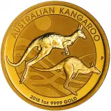 2018 Gold 1 oz Kangaroo Nugget $100 Perth Mint Bullion Coin