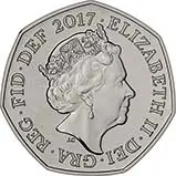 2017 UK Coin 50p BU Sir Isaac Newton 21984