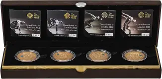2009-2012 Gold Proof Countdown to the Olympics  Coin Sets with Cert United Kingdom The Royal Mint 4 Coins