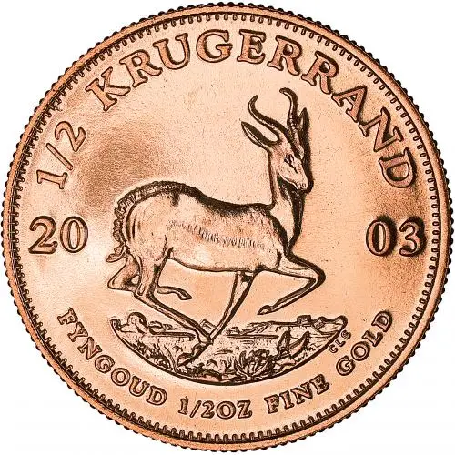 2003 Krugerrand 1/2 oz Gold Bullion Coin reverse1