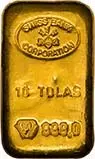 10 Tolas Gold Bar Swiss Bank 23152