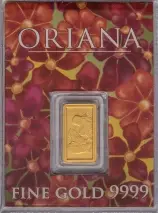 1g Gold Bar Perth Mint Oriana - Pre-Owned