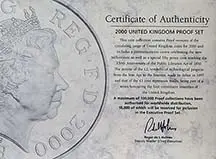 2000 Whole Coin Set UK Annual Proof - Executive 21058