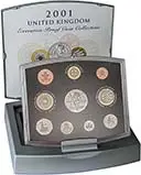2001 Whole Coin Set UK Annual Proof - Executive