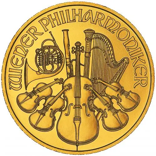 2008 Gold 1 oz Philharmonic Bullion Coin reverse