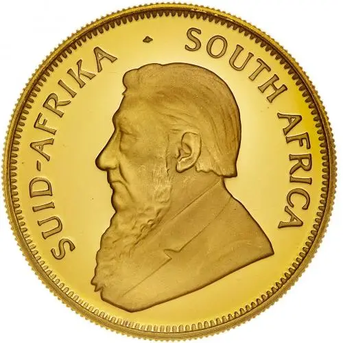 1987 Gold Proof 0.5 Ounce Krugerrand  Coin Single South Africa South African Mint obverse