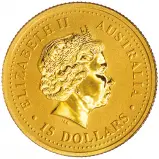 2006 0.1 oz Gold Coin Lunar Year of the Dog Perth Mint Bullion Coloured obverse